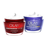 Olay Feel The Firm with Niacinamide + SPF30 Day Moisturiser and Retinol Max Night Moisturiser Bundle GOODS Boots   