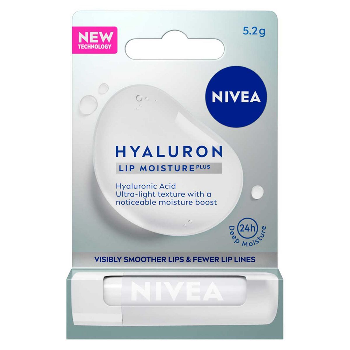 NIVEA Hyaluron Moisture Plus Lip Balm with Hyaluronic Acid 4.8g GOODS Boots   