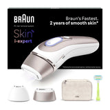 Braun Smart IPL Skin i·expert, At Home Hair Removal, Pouch, Venus Razor, 2 Heads, PL7147