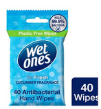 Wet Ones Antibacterial Hand Wipes - Biodegradable  Plastic-Free  Be Fresh  40 wipes