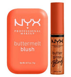 NYX Buttermelt Blush Sooner the Butta 03 5g  Buttergloss Bling Pricey Lip Gloss 8ml Duo