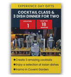 Activity Superstore Cocktail Class  3 Dish Dinner for Two