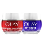 Olay Regenerist Niacinamide SPF30 Day Cream 50ml  Olay Retinol 24 Night Cream 50ml Bundle