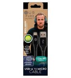 Our Pure Planet Harry Kane USB-A to Micro Cable 12m