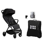 Bababing Auto Fold Compact Stroller Bundle - Black