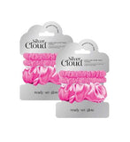 Silver Cloud Mixed Fuchsia Satin Scrunchies Double Pack
