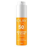 Olay Vitamin C Brighten  Glow 3in1 Moisturiser Face Fluid SPF50 Hydrating Primer 50ml