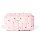 The Flat Lay Co Marshmallow Flat Lay Makeup Box Bag In Sweet Pink Hearts