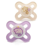 MAM Start Night 0-2 Months Soother 2 Pack - Pink