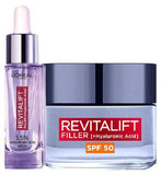 LOreal Paris Revitalift Filler Hyaluronic Serum and Cream Routine