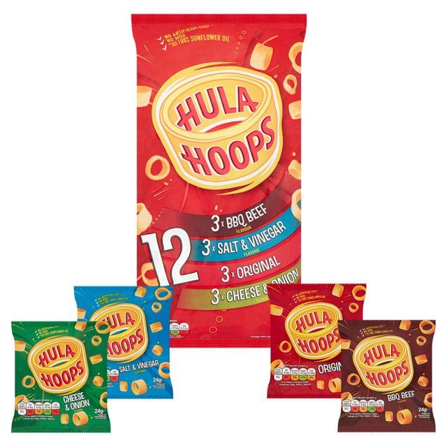 Hula Hoops Variety Multipack Crisps   12 per pack