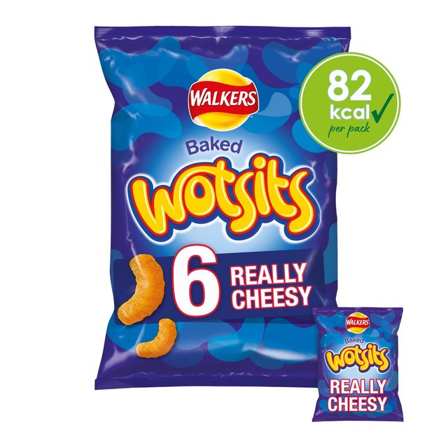 Walkers Wotsits Really Cheesy Multipack Snacks   6 per pack