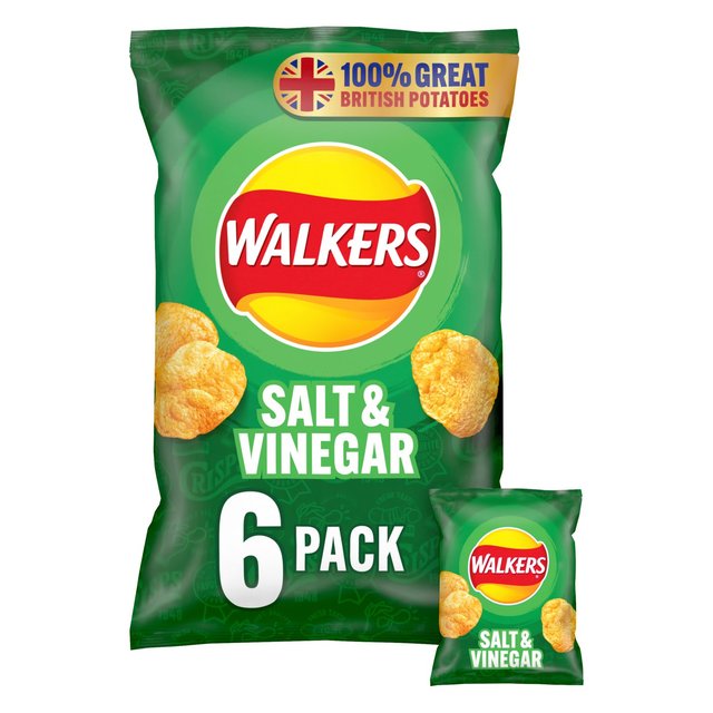 Walkers Salt & Vinegar Multipack Crisps   6 per pack GOODS M&S   