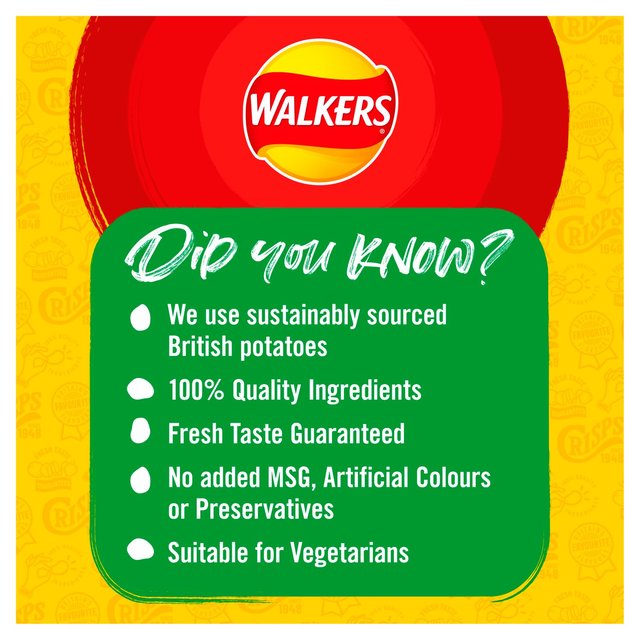 Walkers Salt & Vinegar Multipack Crisps   6 per pack