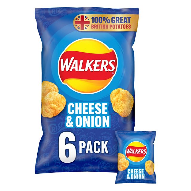 Walkers Cheese & Onion Multipack Crisps   6 per pack GOODS M&S   