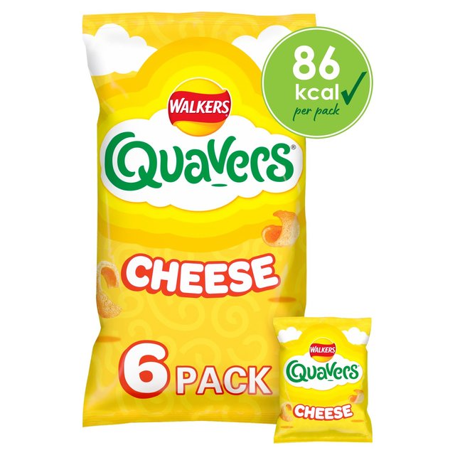 Walkers Quavers Cheese Multipack Snacks   6 per pack