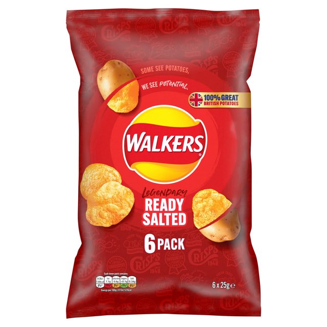 Walkers Ready Salted Multipack Crisps   6 per pack GOODS M&S   