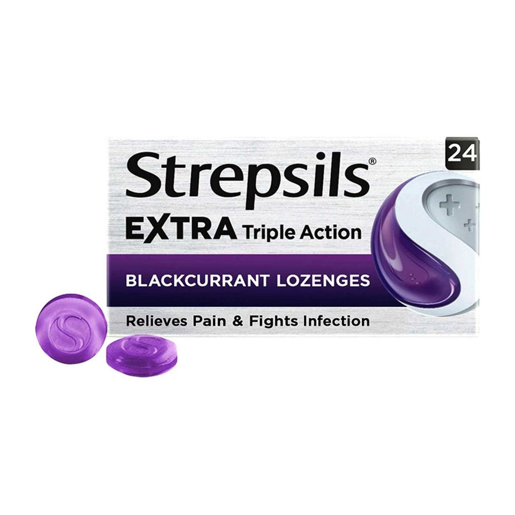 Strepsils Extra Blackcurrent Sore Throat Lozenges 24s