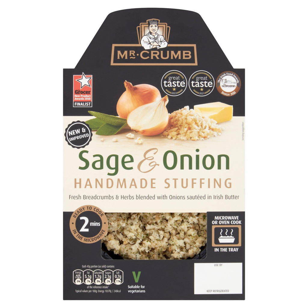 Mr. Crumb Sage & Onion Stuffing Tray 225g