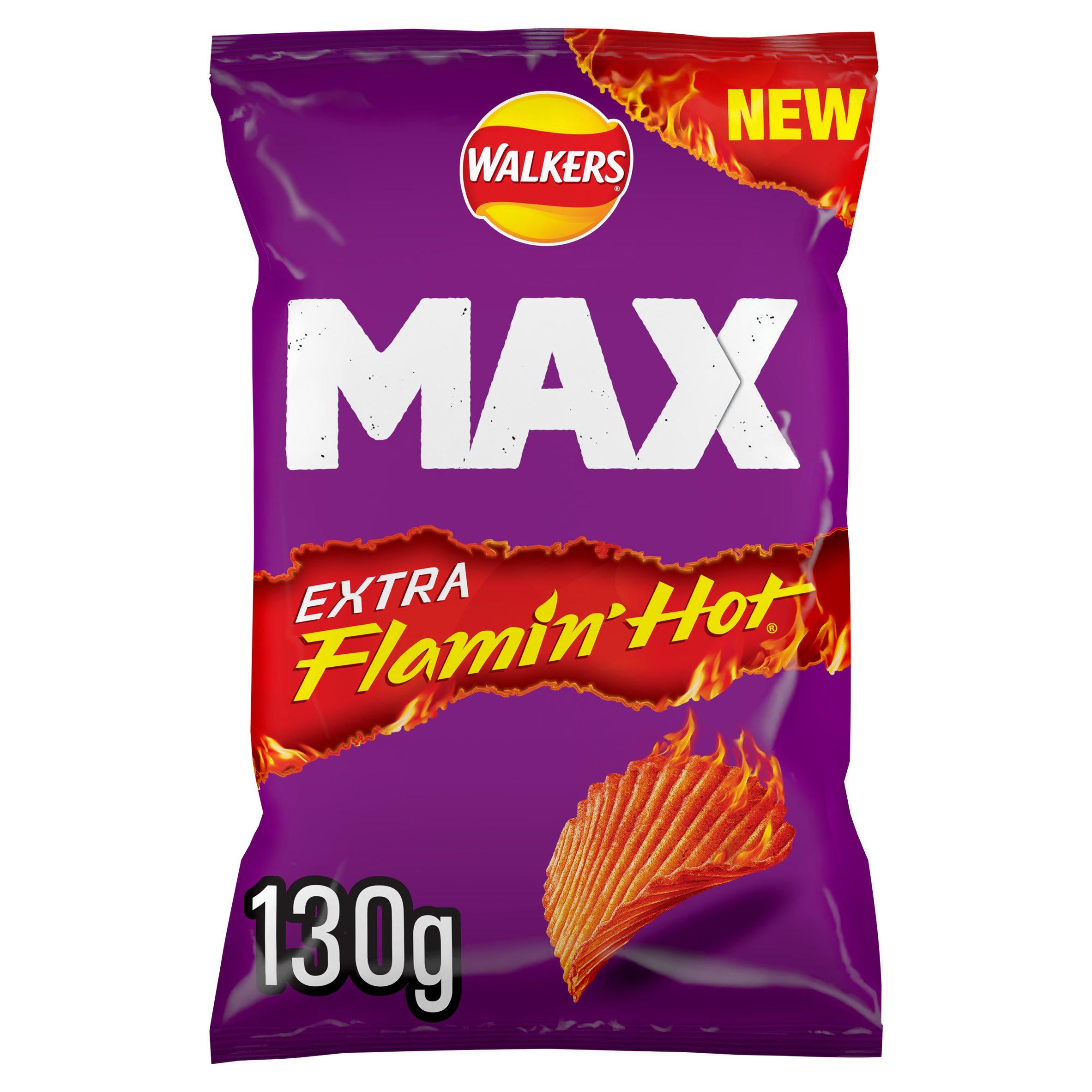 Walkers Max Extra Flamin Hot Sharing Bag Crisps 130g GOODS Sainsburys   