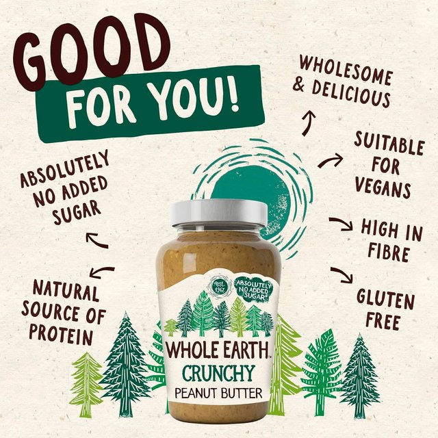 Whole Earth Crunchy Peanut Butter   454g GOODS M&S   