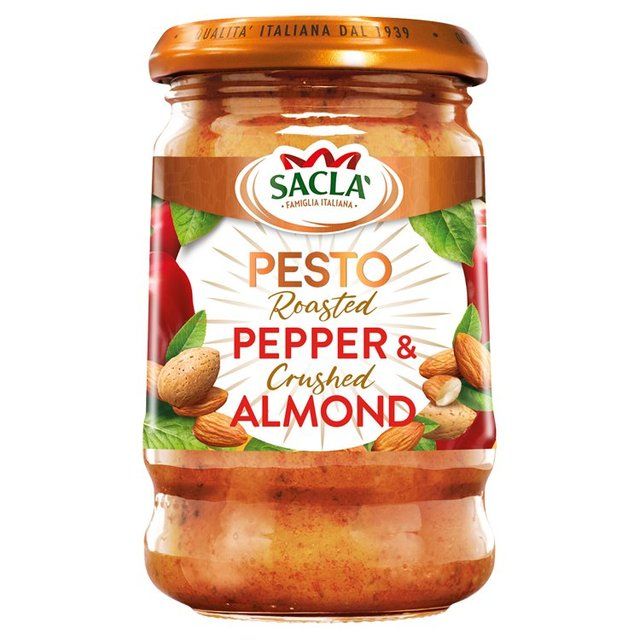 Sacla' Roasted Pepper & Crushed Almond Pesto   190g