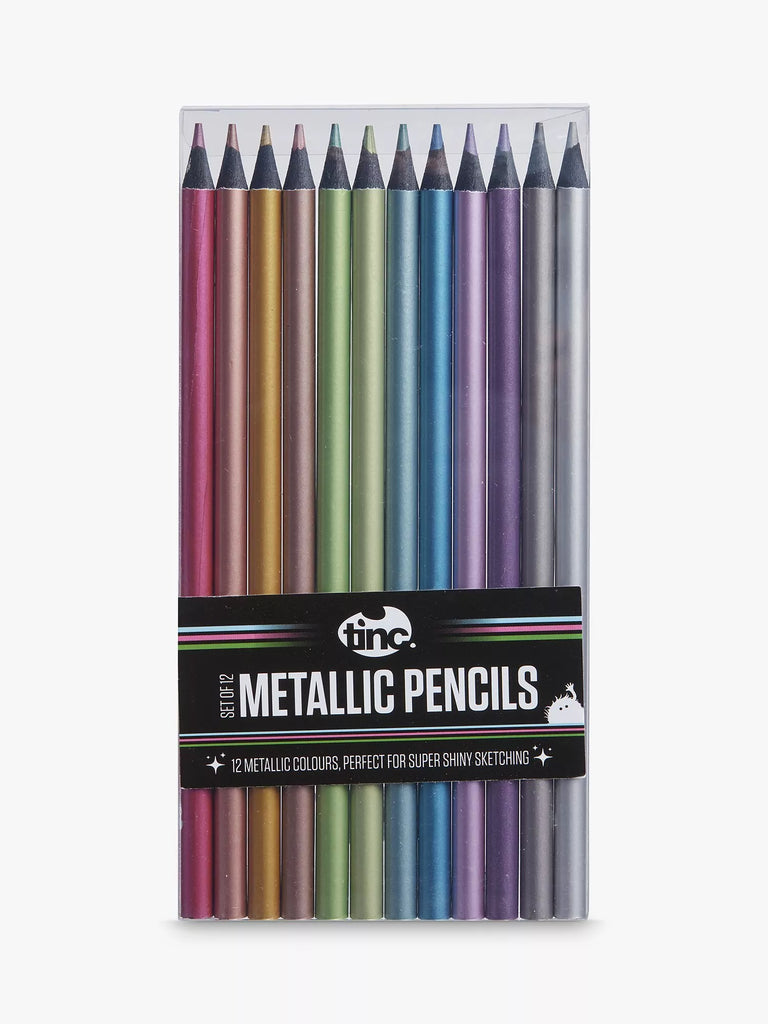 Tinc Metallic Pencils, Multi, Set of 12