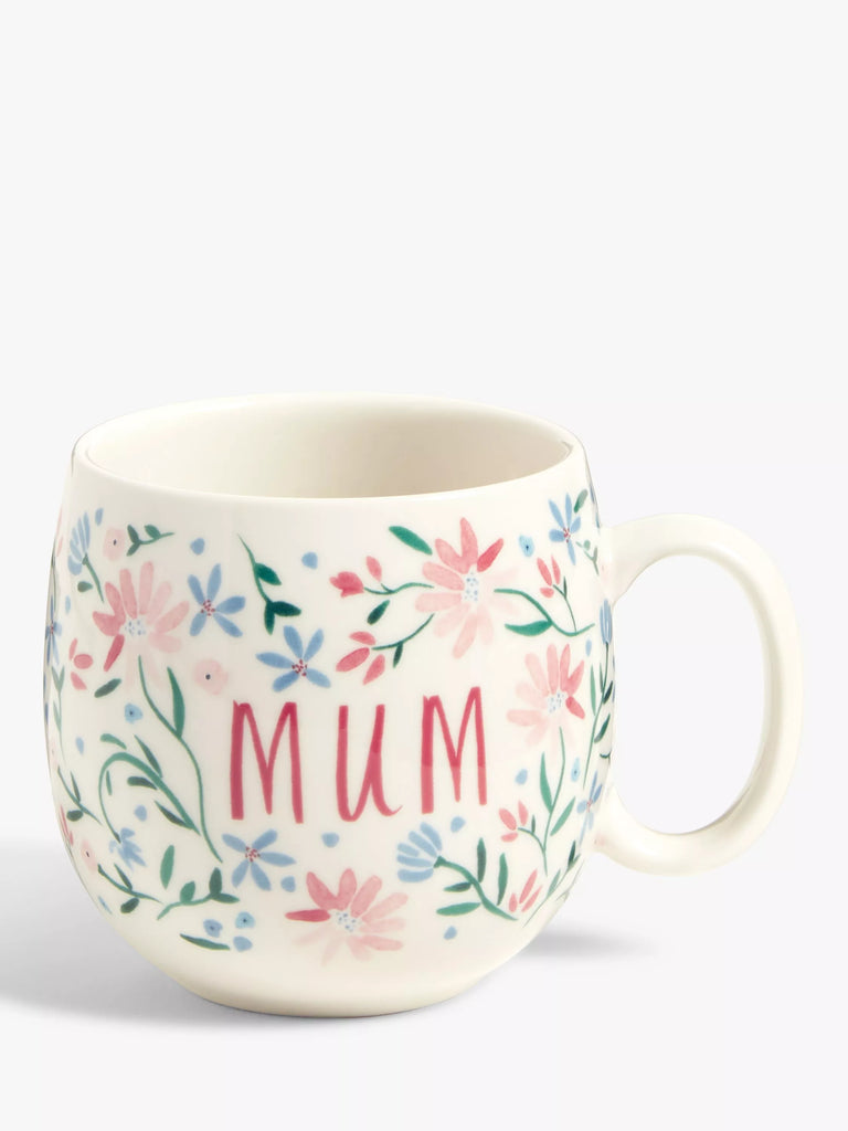 John Lewis New Country 'Mum' Fine China Mug, 450ml, Multi