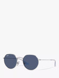 Ray-Ban Junior RJ9565S Unisex Jack Sunglasses, Silver/Blue