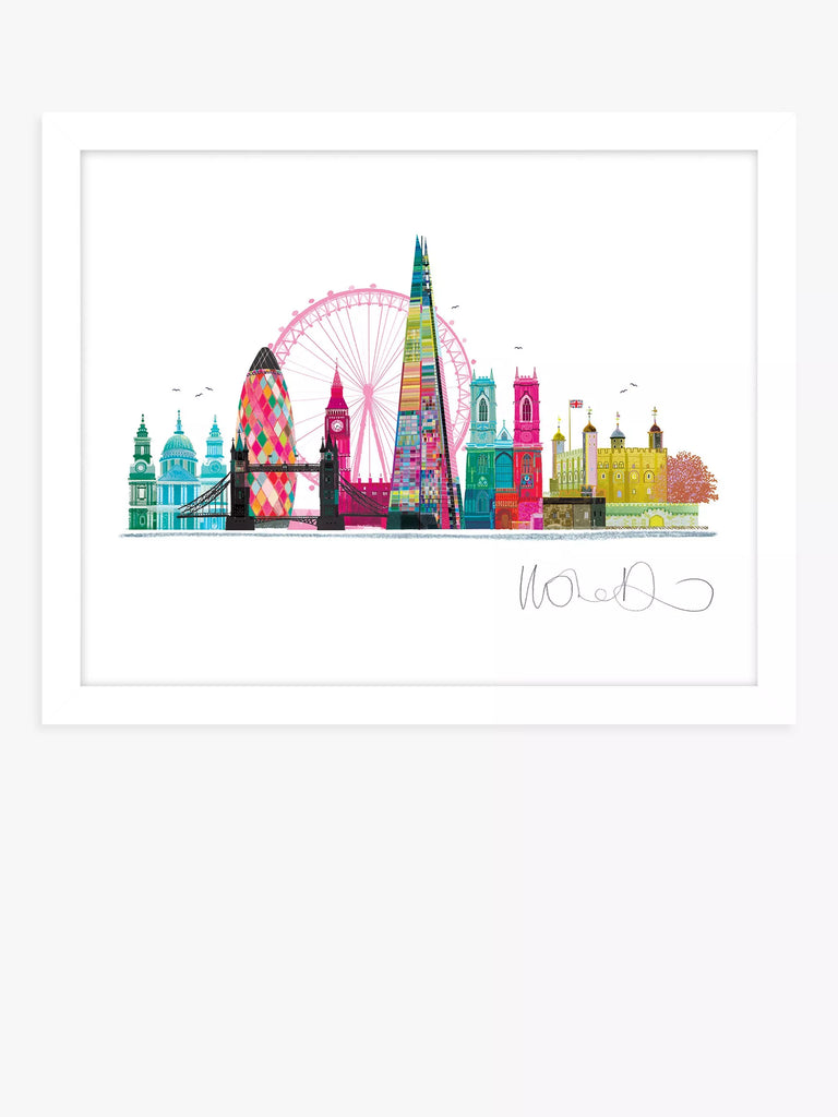 John Lewis Ilona Drew 'London Skyline' Framed Print, 26 x 32cm, Multi