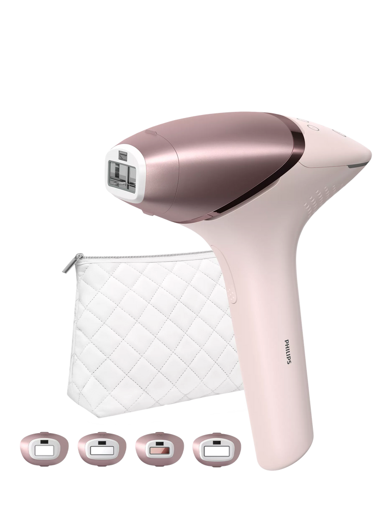 Philips Lumea BRI958/00 9000 Series IPL Hair Removal Device with SenseIQ Technology, 4 Attachments for Body, Face, Bikini & Underarms, White