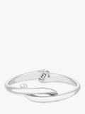Jon Richard Polished Twisted Bangle - Silver