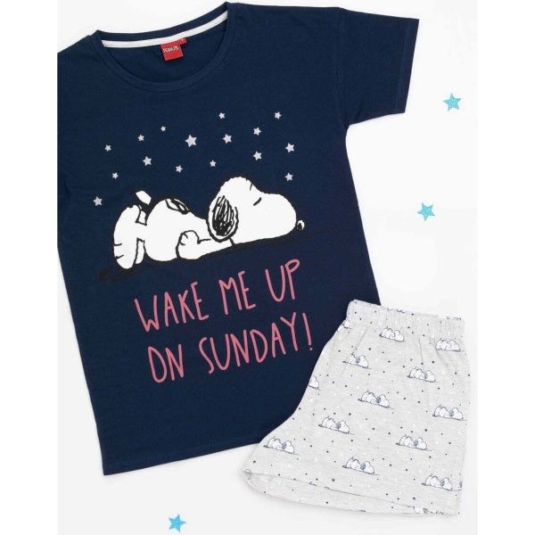 Snoopy Womens Short Pyjama Set (L) GOODS Superdrug   