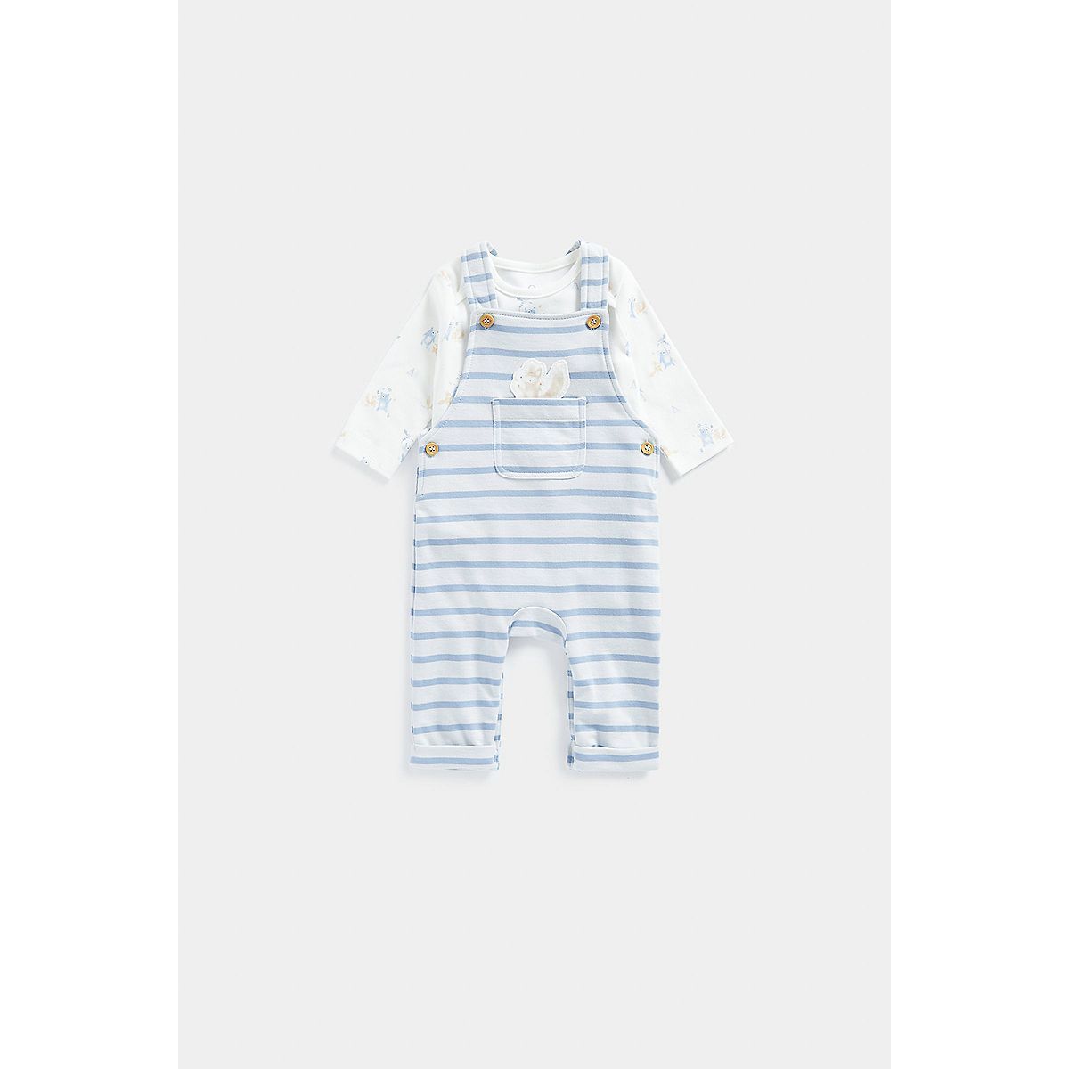 Mothercare My First Blue Dungarees and Bodysuit Set GOODS Boots   