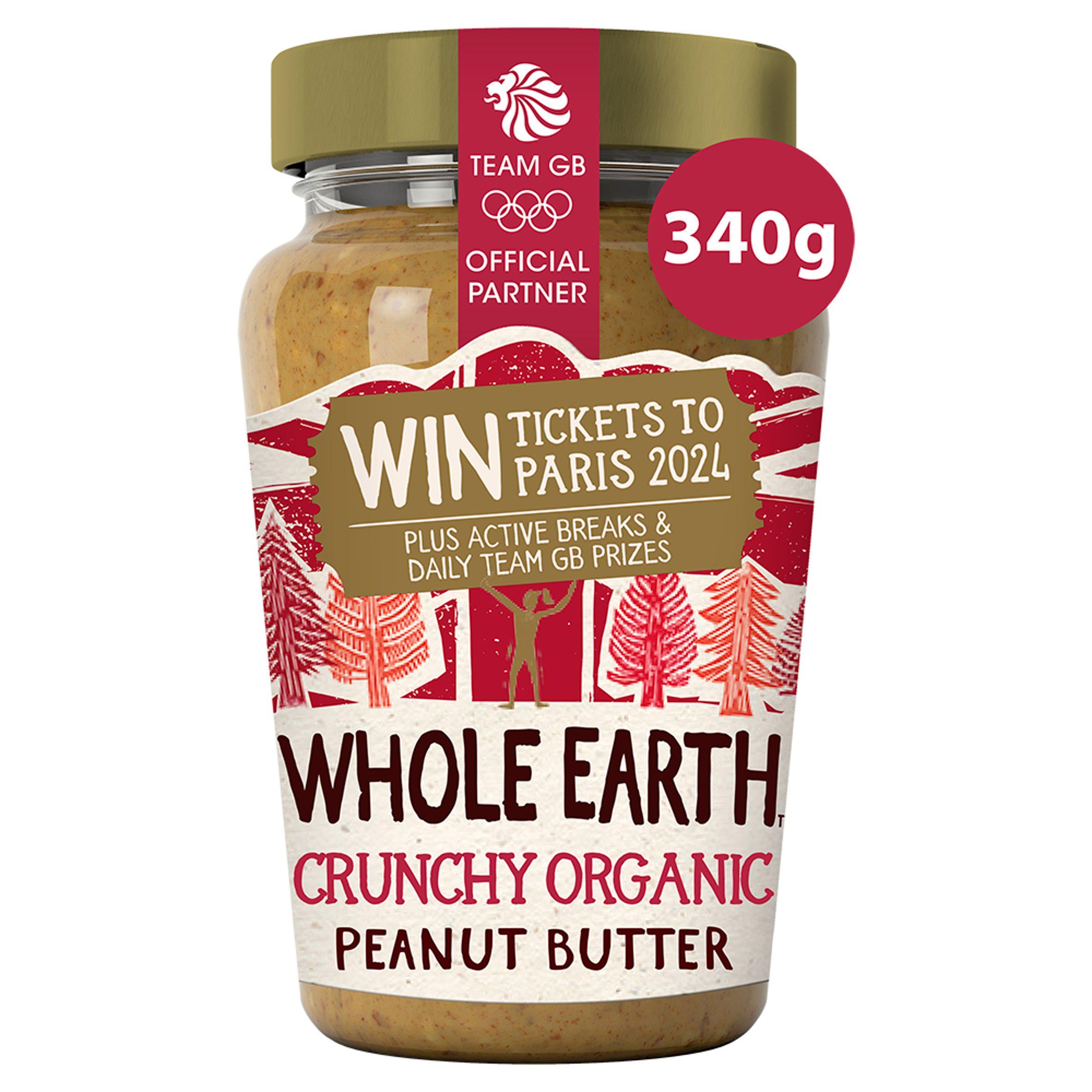 Whole Earth Organic Crunchy Peanut Butter 340g GOODS Sainsburys   