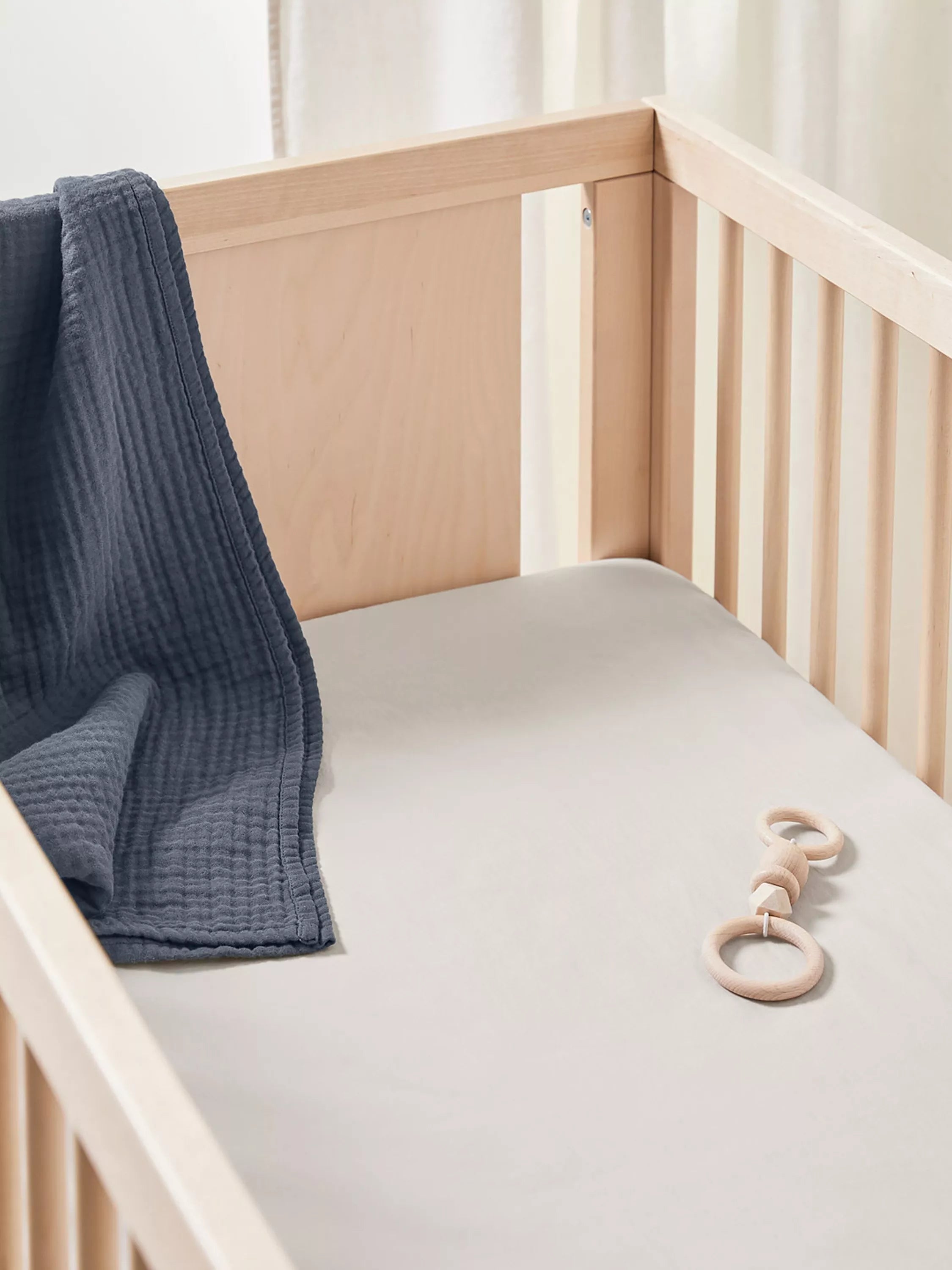 Bedfolk Cotton Fitted Cotbed Sheet, 70 x 140cm - McGrocer
