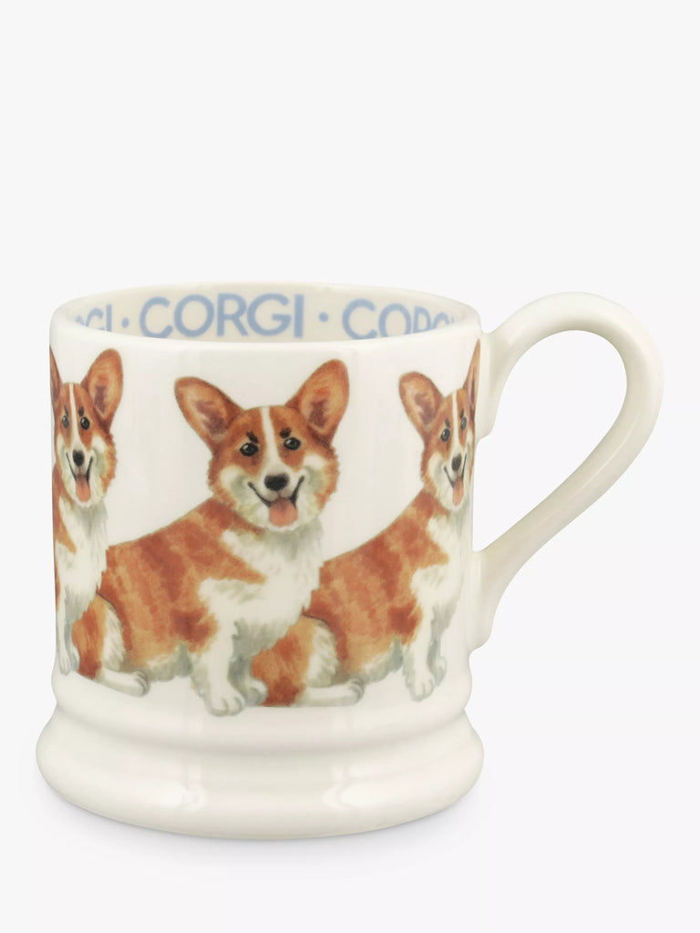 Emma Bridgewater Dogs Welsh Corgi Half Pint Mug, 300ml, Brown/Multi