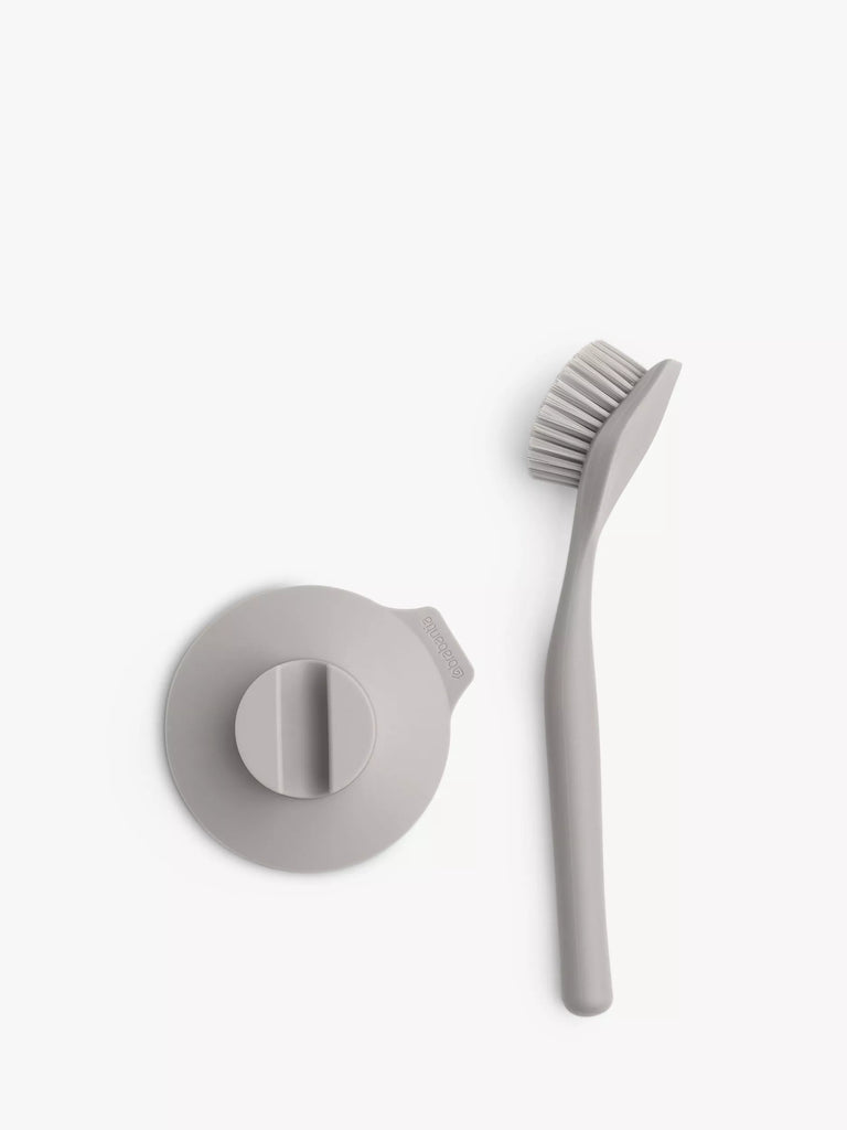 Brabantia SinkSide Dish Brush with Suction Cup Holder, Mid Grey