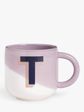 Alphabet Fine China Mug - T