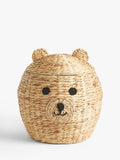 Bear Water Hyacinth Storage Basket Natural