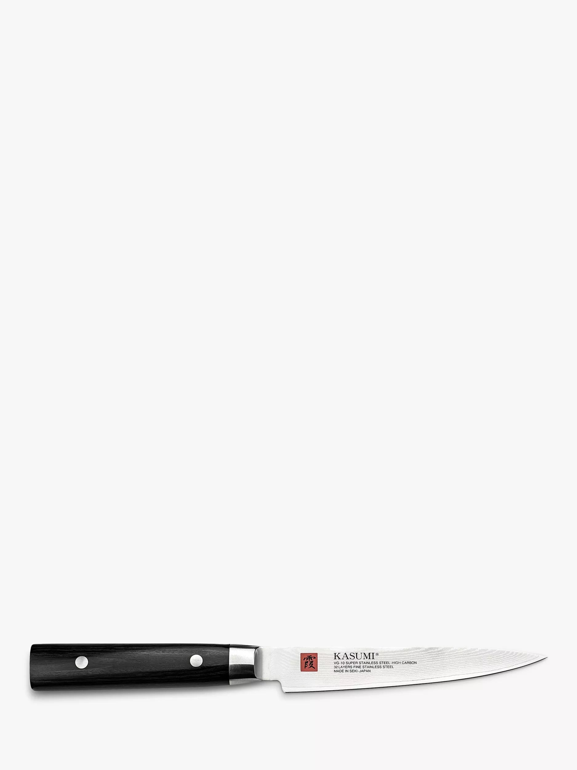 Kasumi Pakkawood Handle Damascus Steel Blade Utility Knife, 12cm - McGrocer