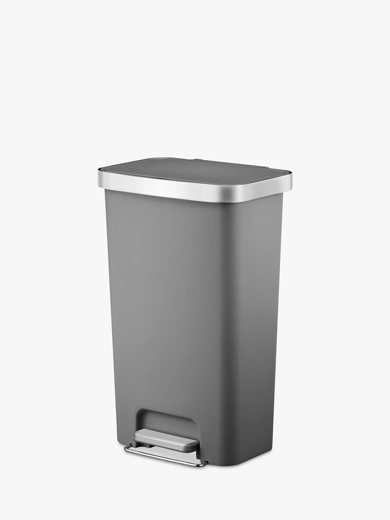 EKO Hana Plastic Pedal Bin, 45L, Light Grey