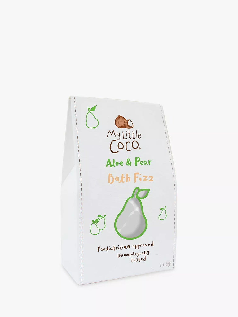 My Little Coco Aloe & Pear Baby Bath Fizz, 4 x 40g