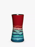 Poole Pottery Horizon Earthenware Hourglass Vase, H24cm, Red/Multi