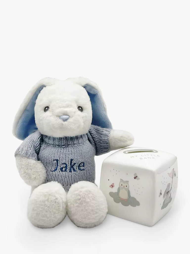 Babyblooms Personalised Bunny and Bone China Money Box