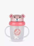 TUM TUM Tippy Up Betsy Bear Baby Cup with Weighted Straw, 200ml, Pink