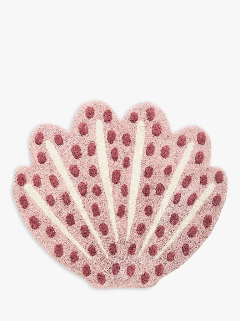 John Lewis Shell Cotton Rug, Mid Pink