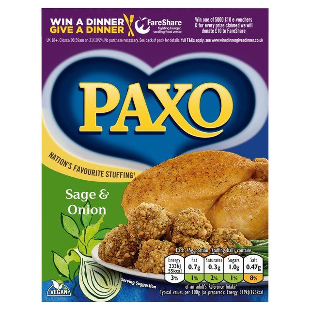 Paxo Sage & Onion Stuffing Mix   170g GOODS M&S   