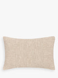 John Lewis Ribbed Patchwork Cushion, Natural