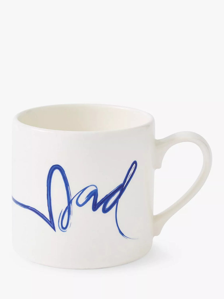 Portmeirion Dad Earthenware Mug, 360ml, Blue/White